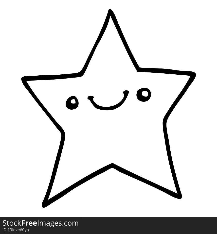 happy cartoon star