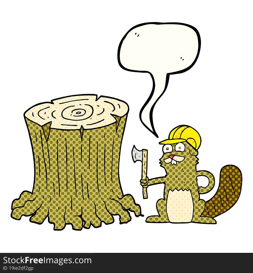 comic book speech bubble cartoon beaver