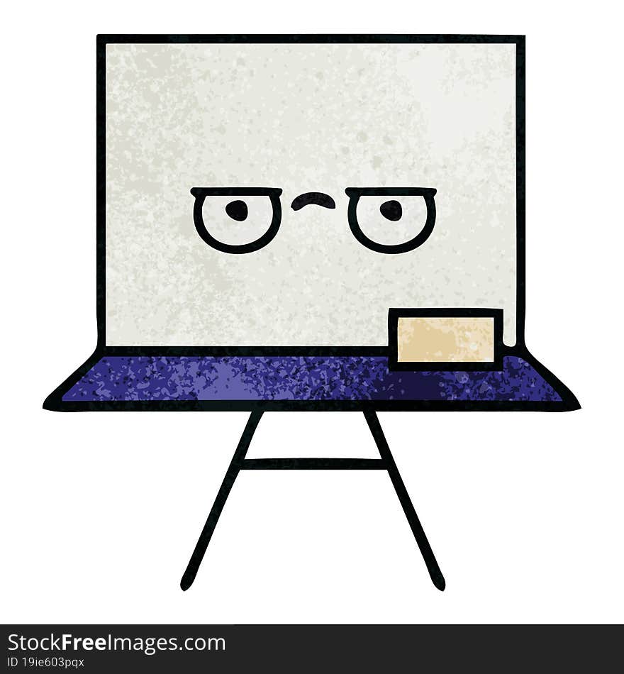 Retro Grunge Texture Cartoon White Board