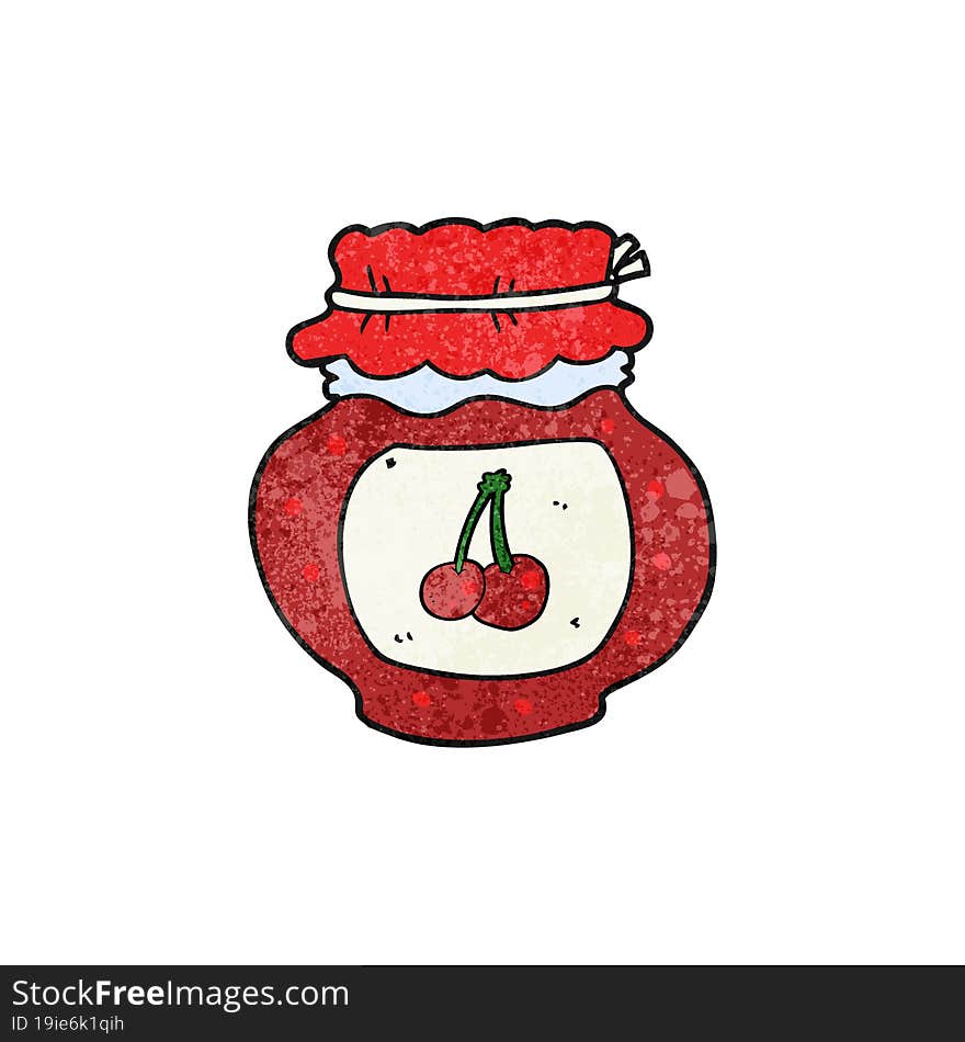 textured cartoon cherry jam