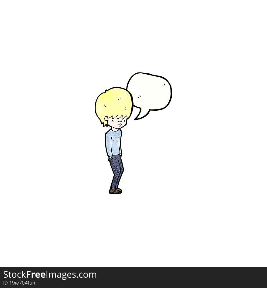 cartoon blond teenager