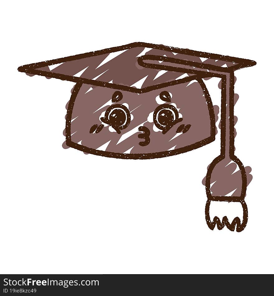 Graduation Cap Chalk Drawing