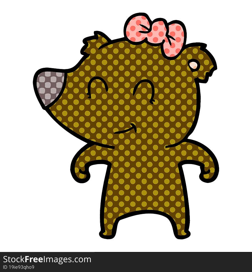 female bear cartoon. female bear cartoon