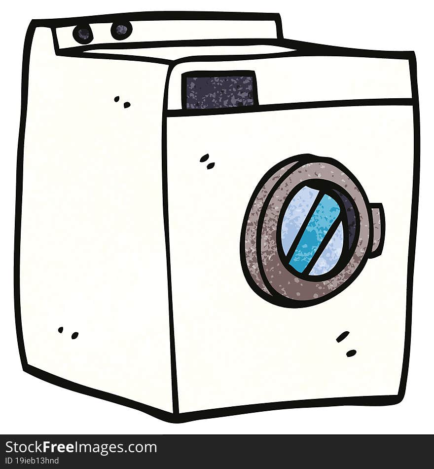 cartoon doodle washing machine