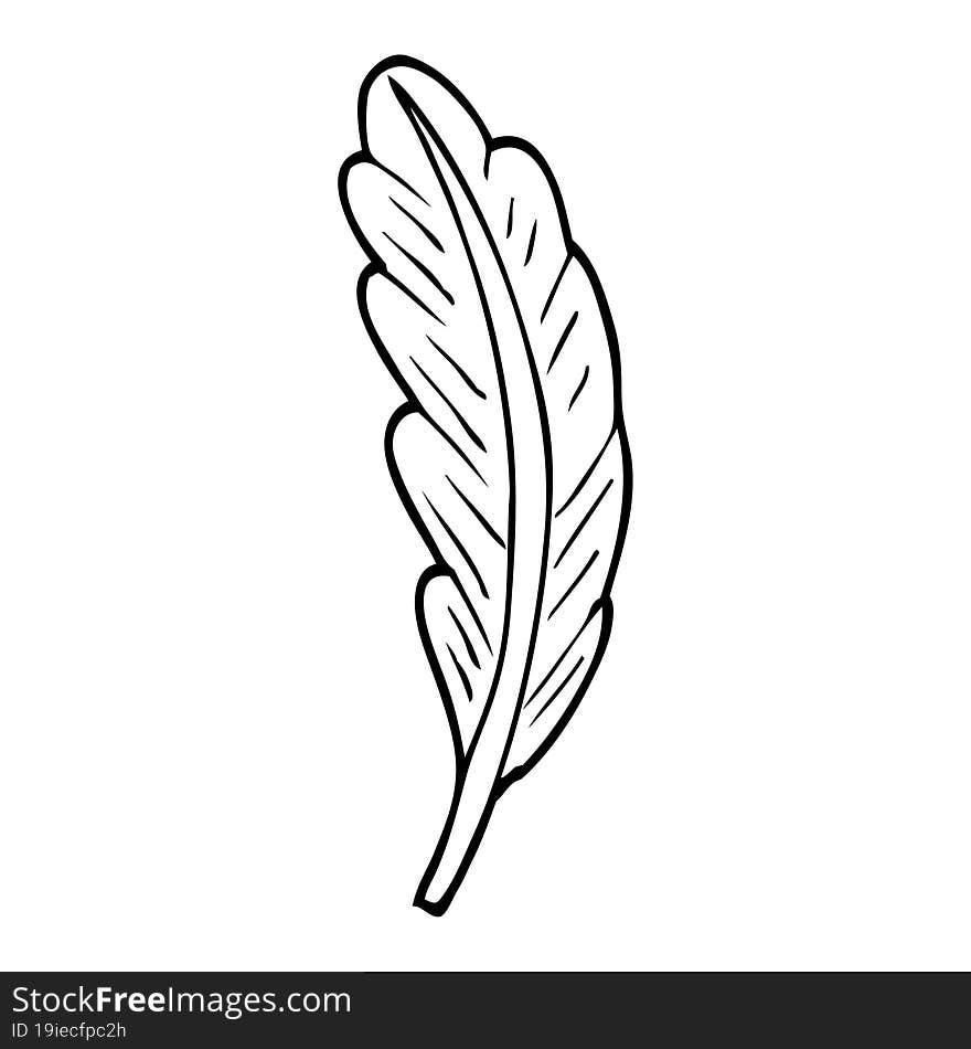 line drawing cartoon bird feather