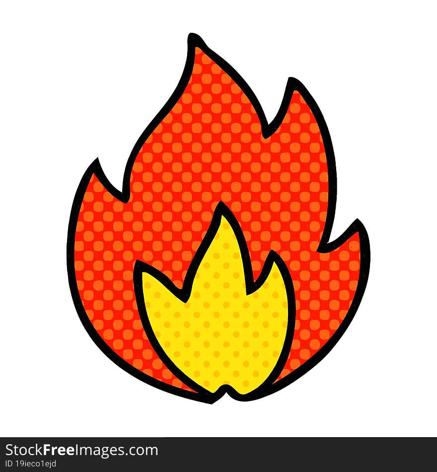 comic book style cartoon fire