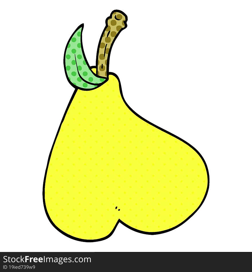 cartoon doodle of a pear