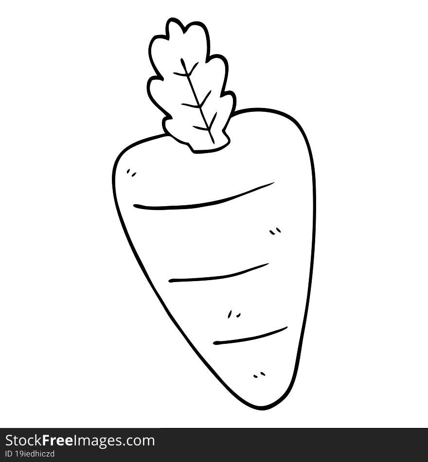 line drawing cartoon carrot