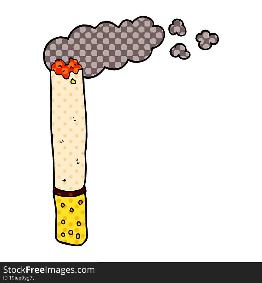 cartoon doodle cigarette