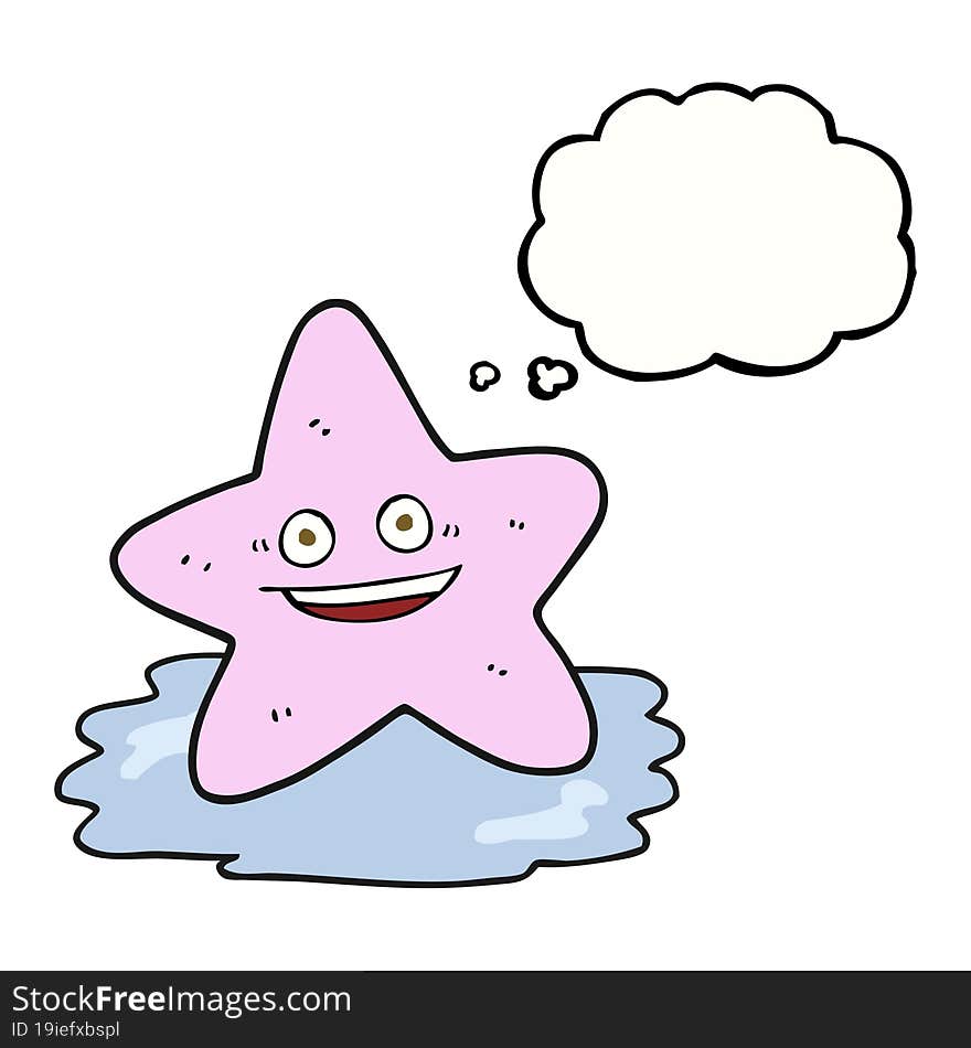 Thought Bubble Cartoon Starfish