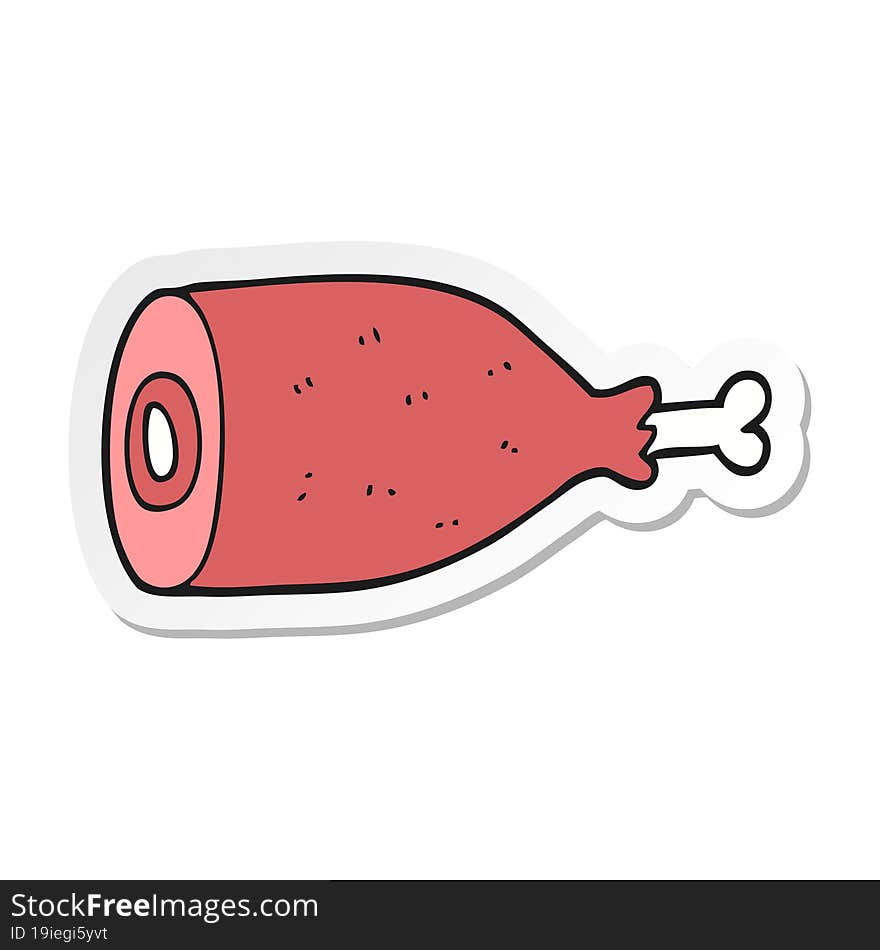 sticker of a cartoon meat