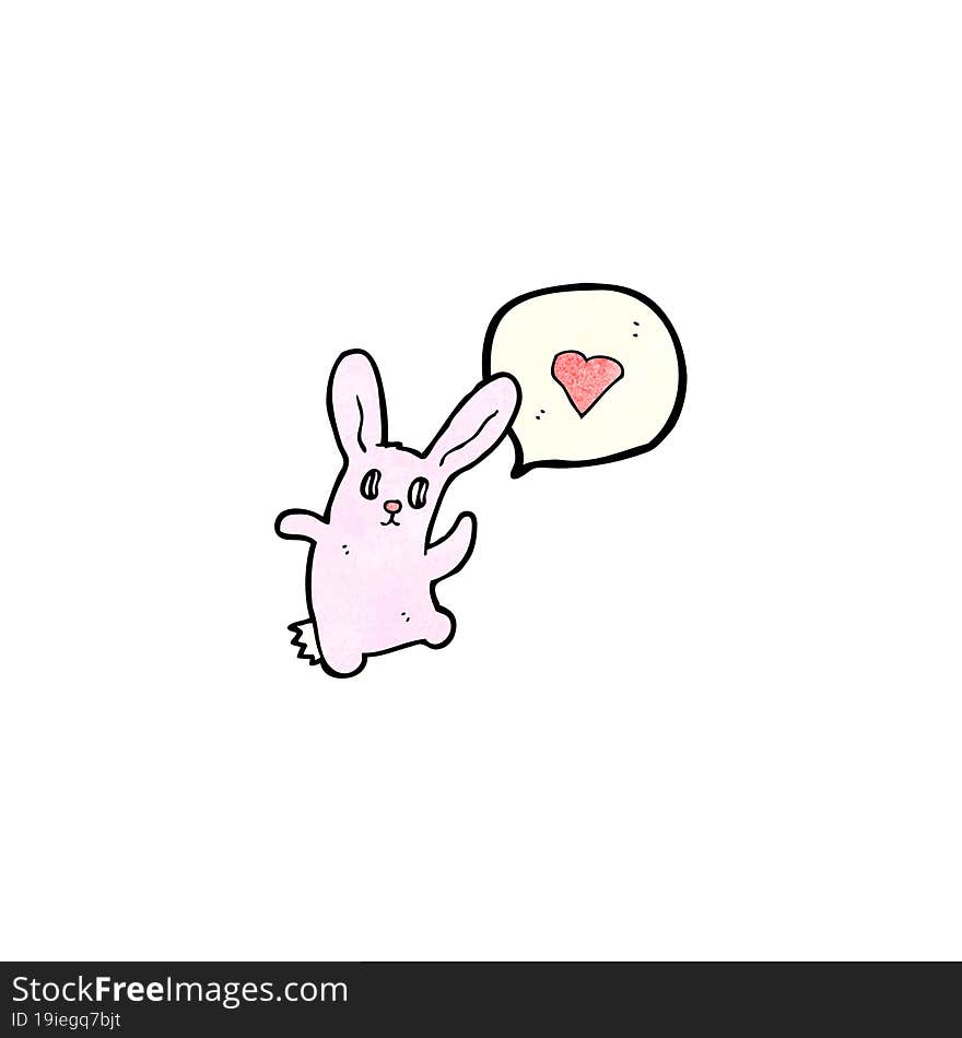 cartoon dancing spooky love bunny