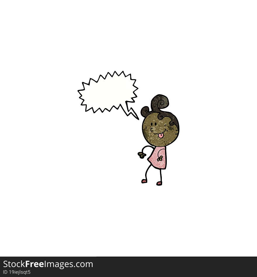 ditsy dancing girl cartoon