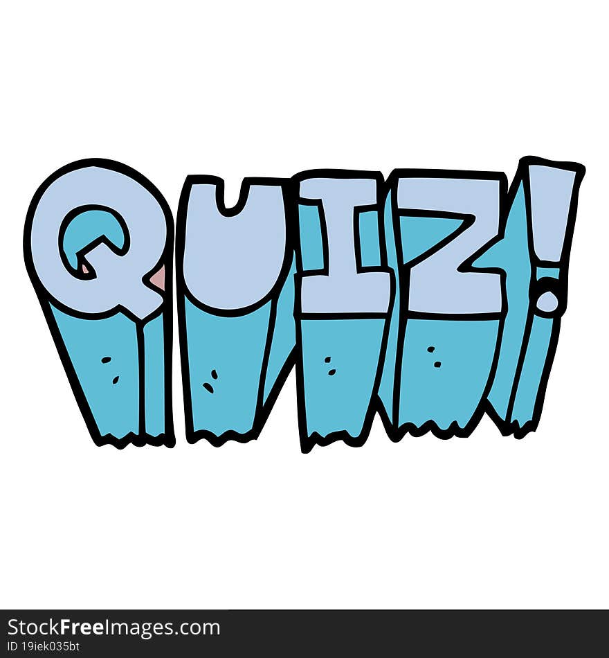 cartoon doodle quiz symbol