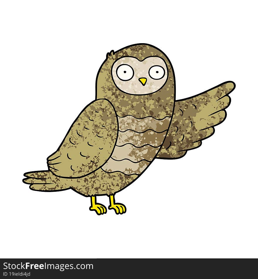 cartoon owl pointing. cartoon owl pointing