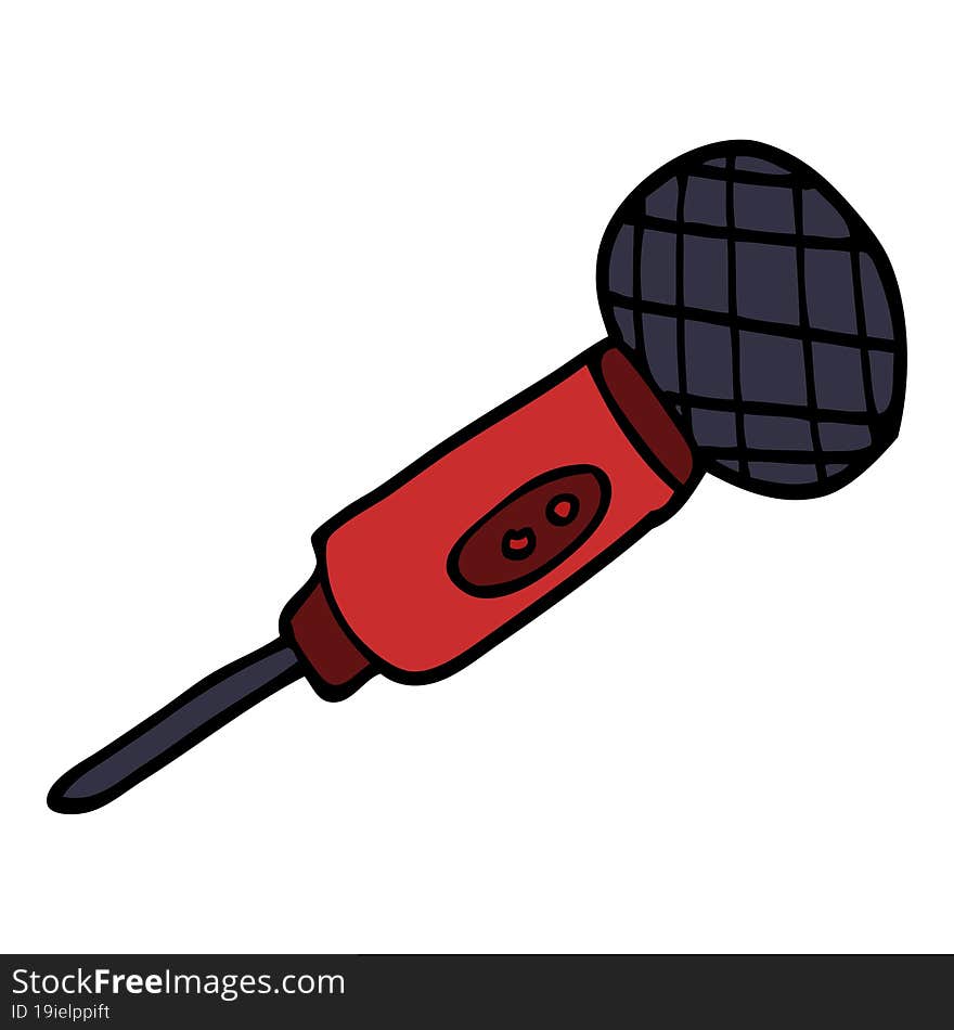 cartoon doodle microphone