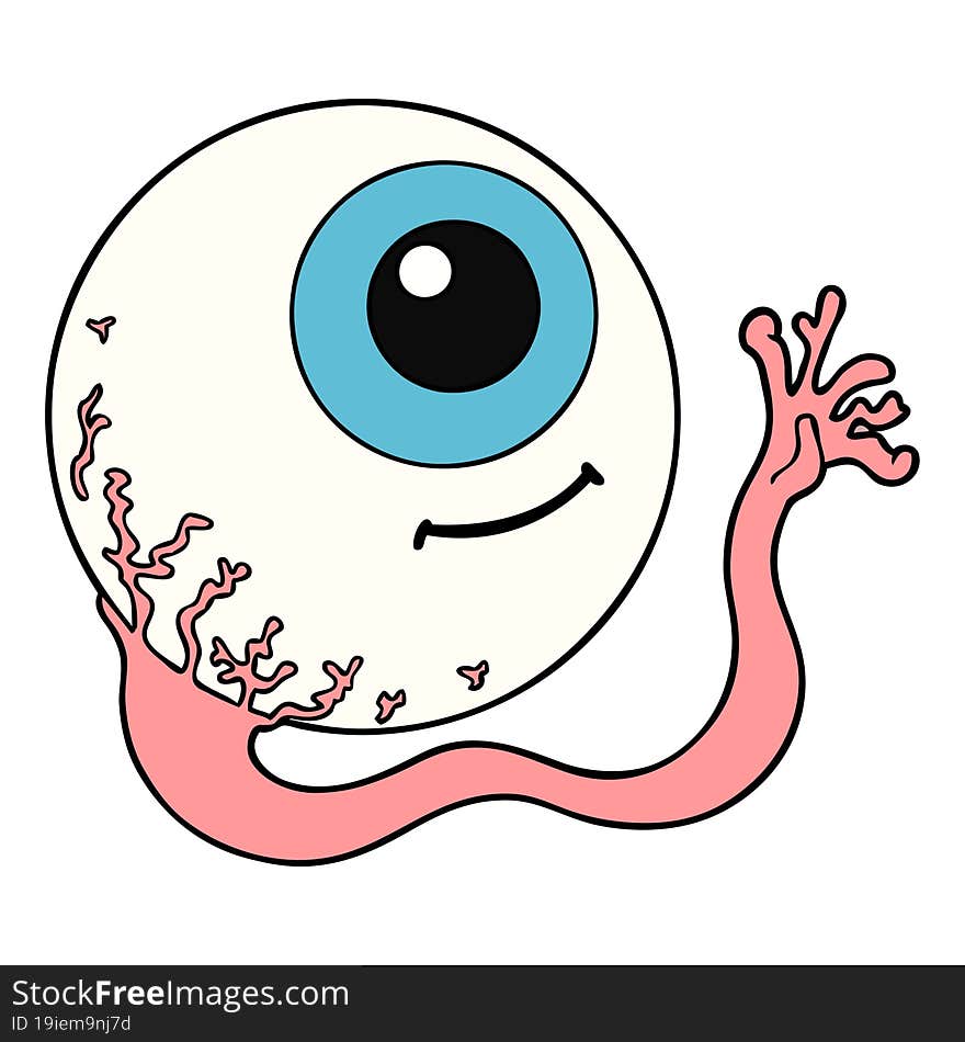 cartoon eyeball. cartoon eyeball