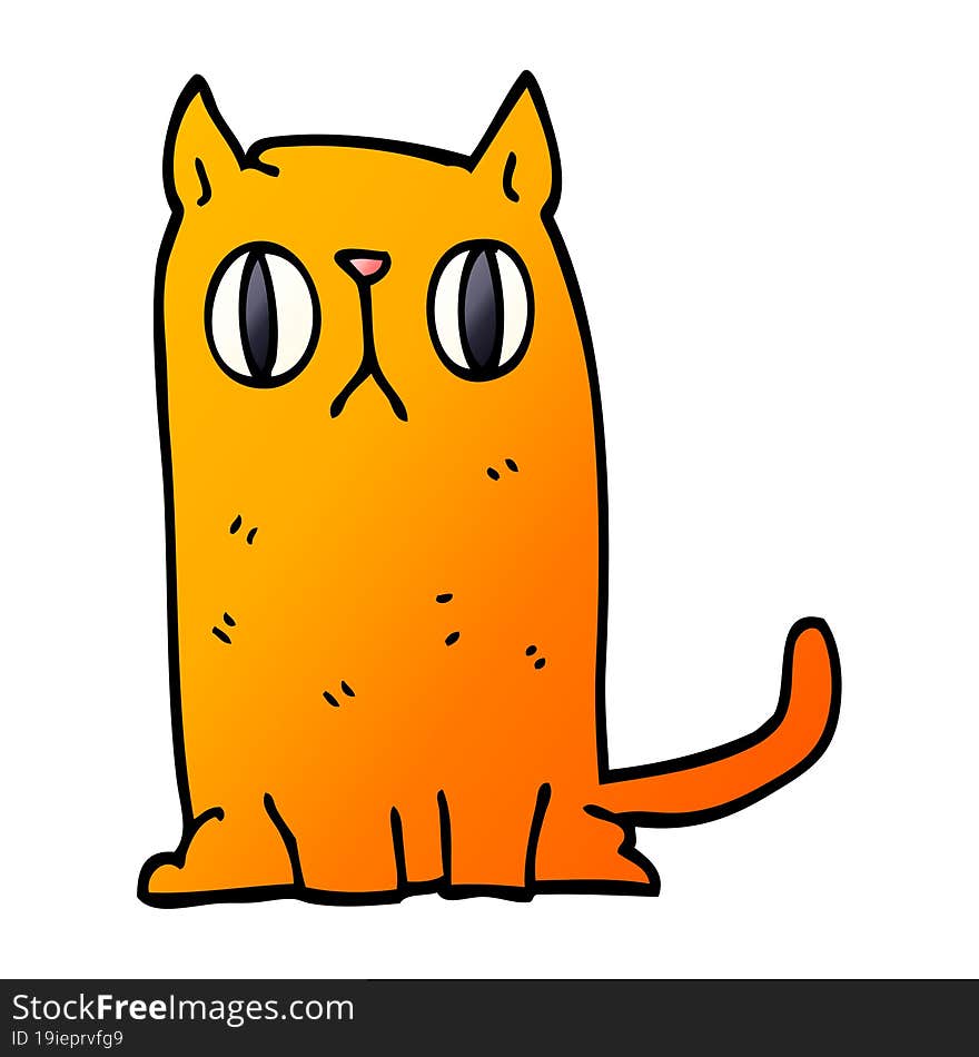 cartoon doodle funny cat