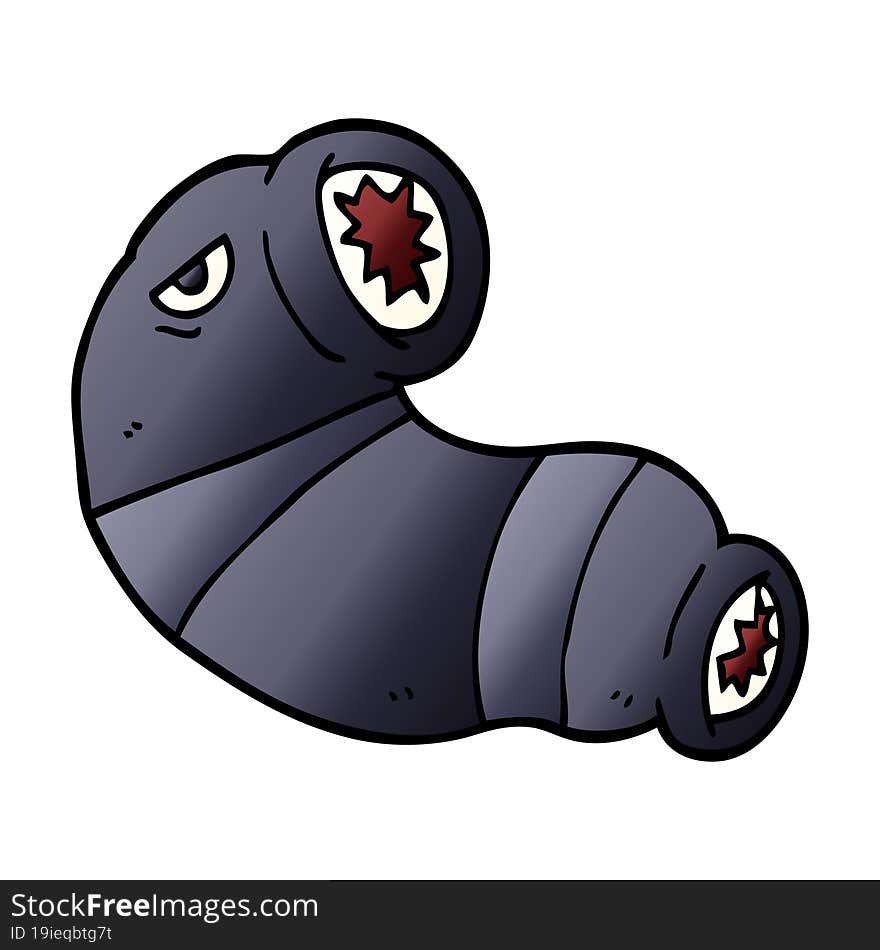 cartoon doodle monster leech