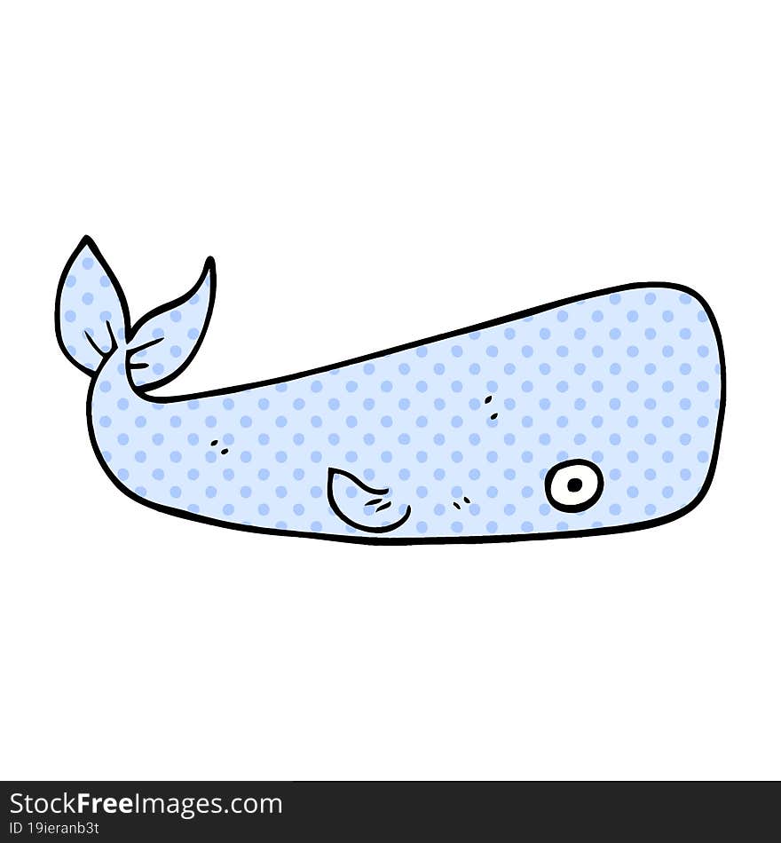 cartoon doodle sea whale