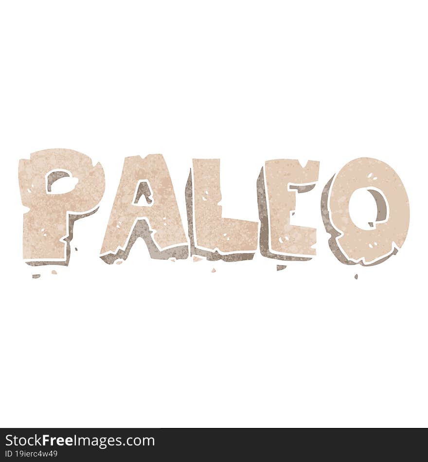 Paleo Retro Cartoon Sign