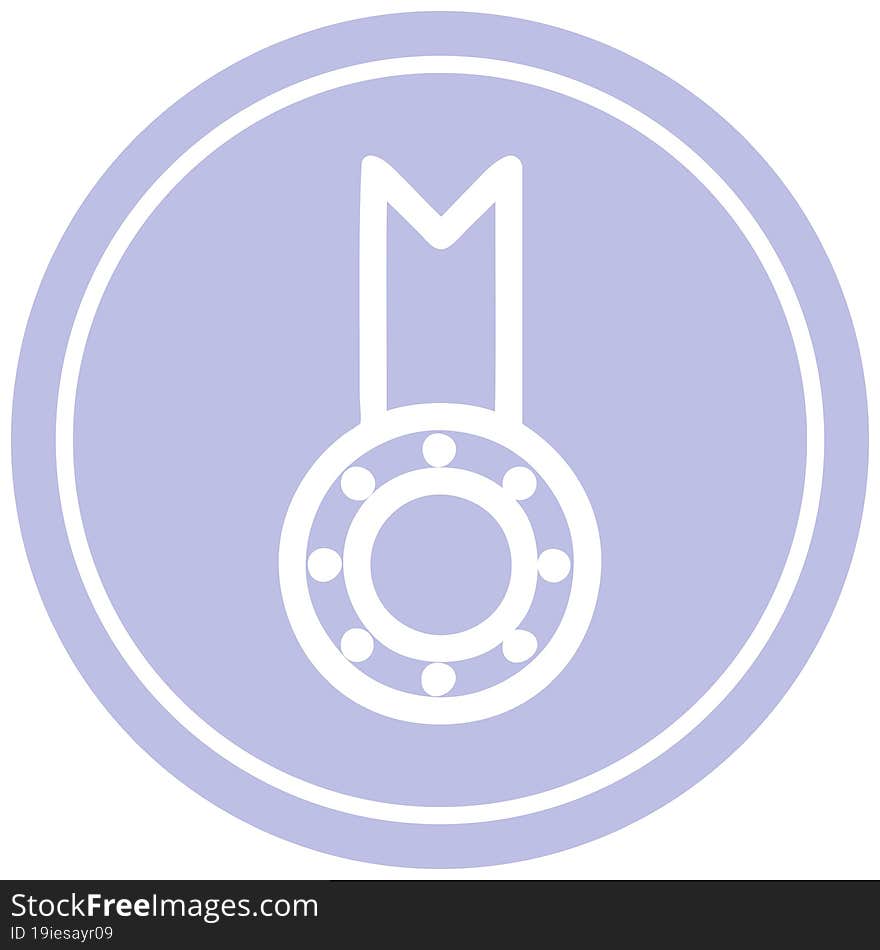 medal award circular icon