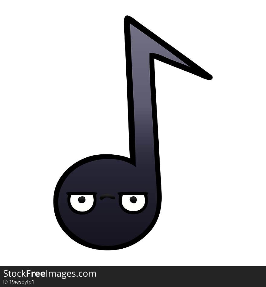 gradient shaded cartoon musical note