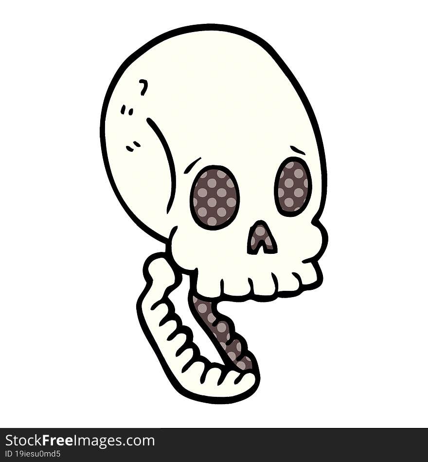 Cartoon Doodle Skull