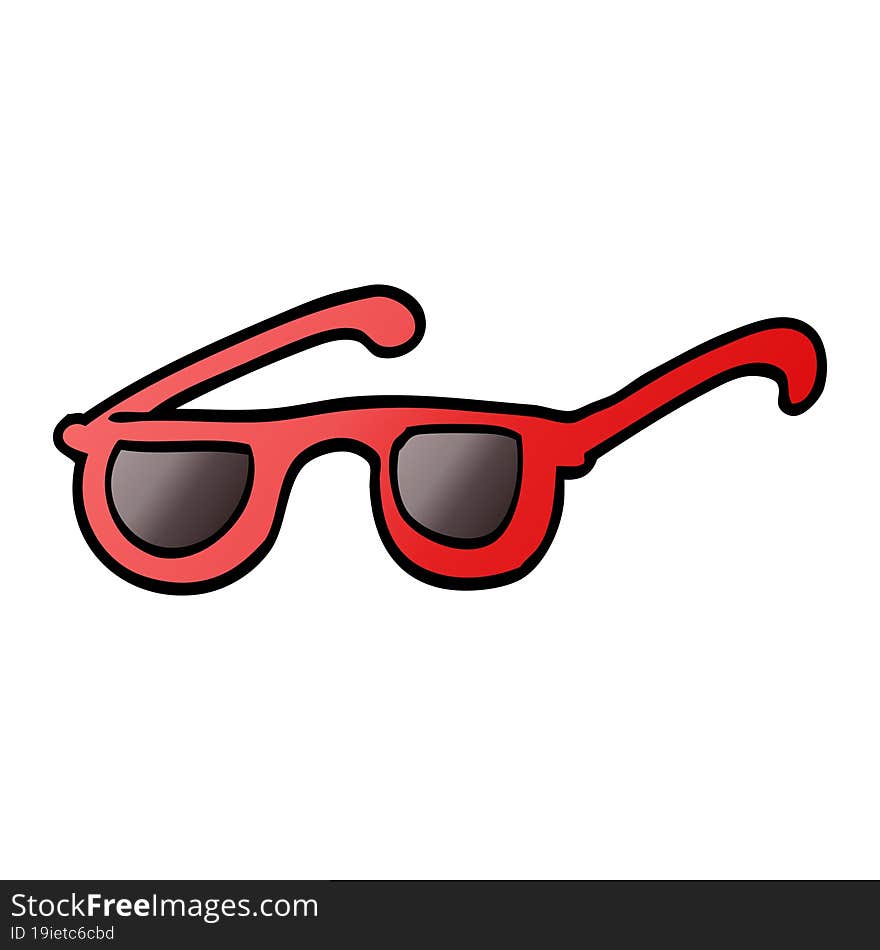 cartoon doodle sunglasses