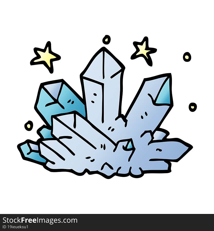 cartoon doodle crystal sparkling