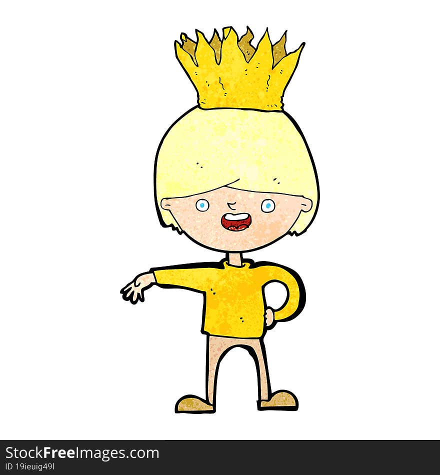 Cartoon Person Wearing Crown