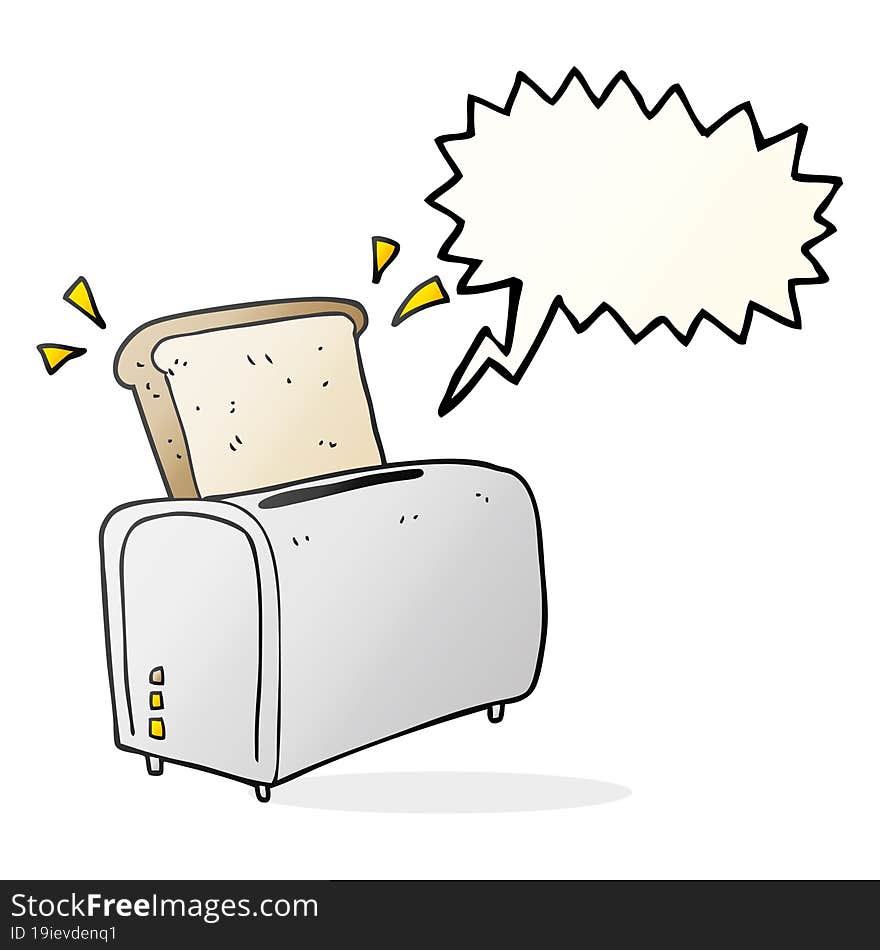 speech bubble cartoon toaster