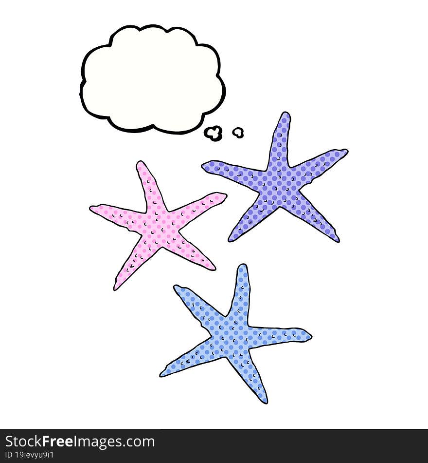 thought bubble cartoon starfish