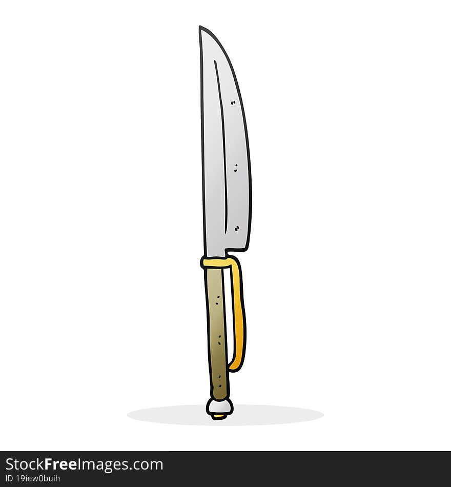 freehand drawn cartoon knife