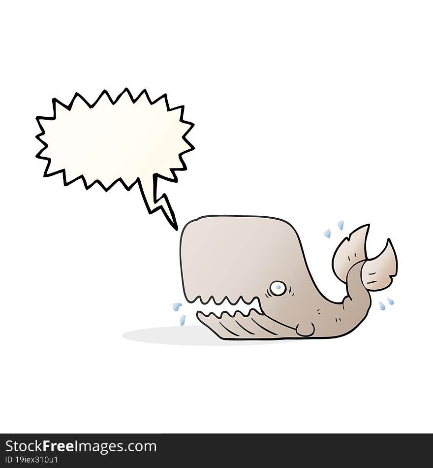 Speech Bubble Cartoon Angry Whale