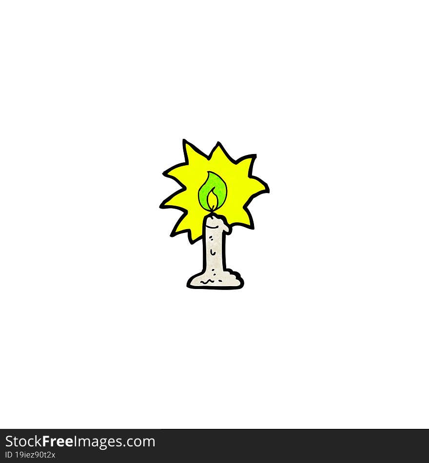 cartoon flaming candle