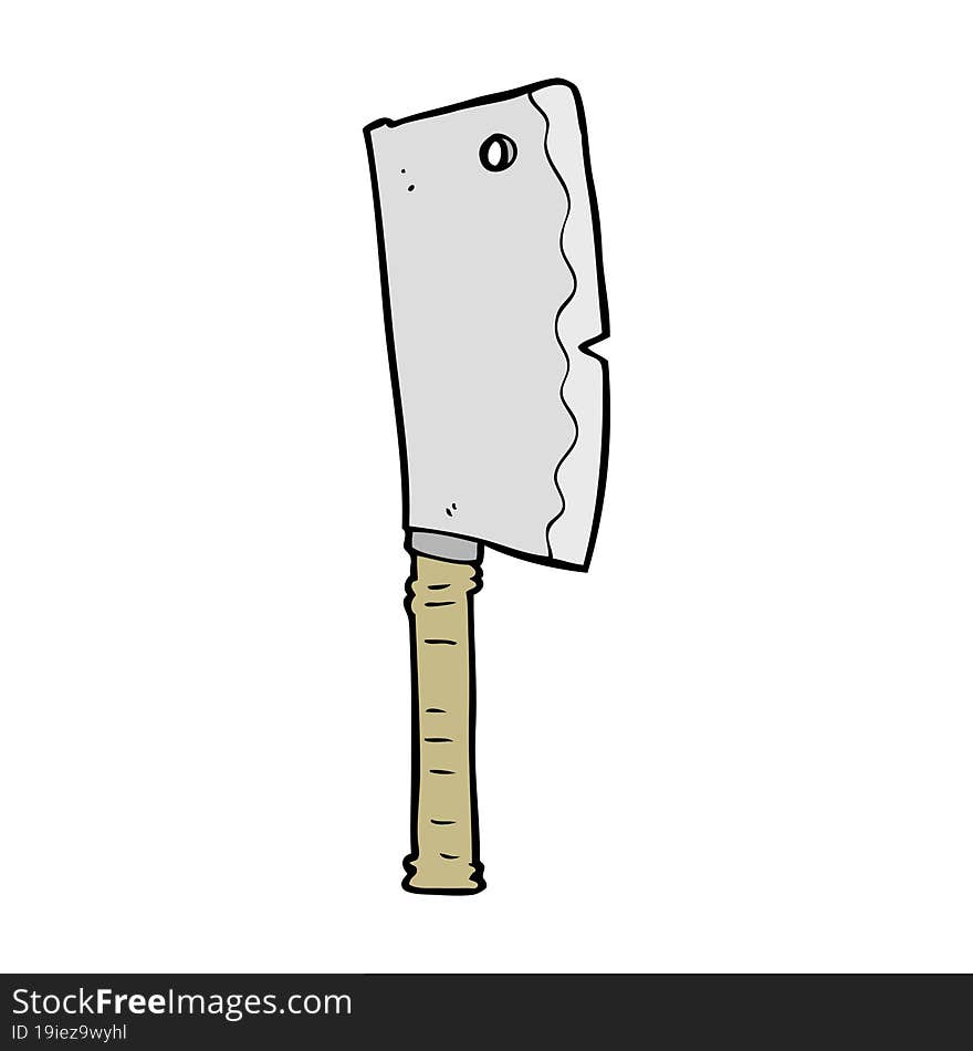 cartoon meat cleaver