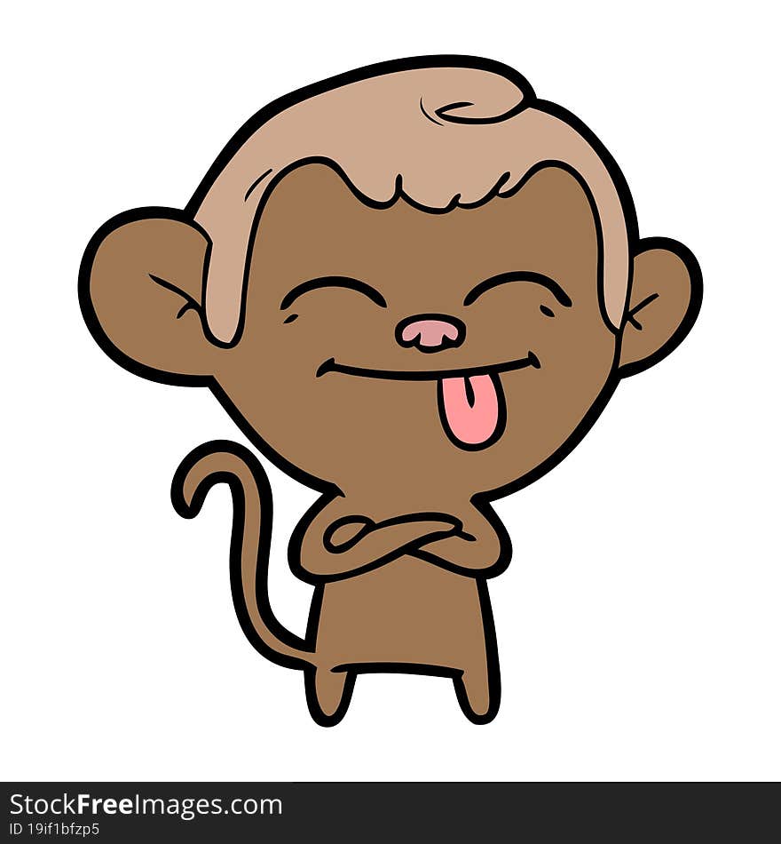 funny cartoon monkey. funny cartoon monkey