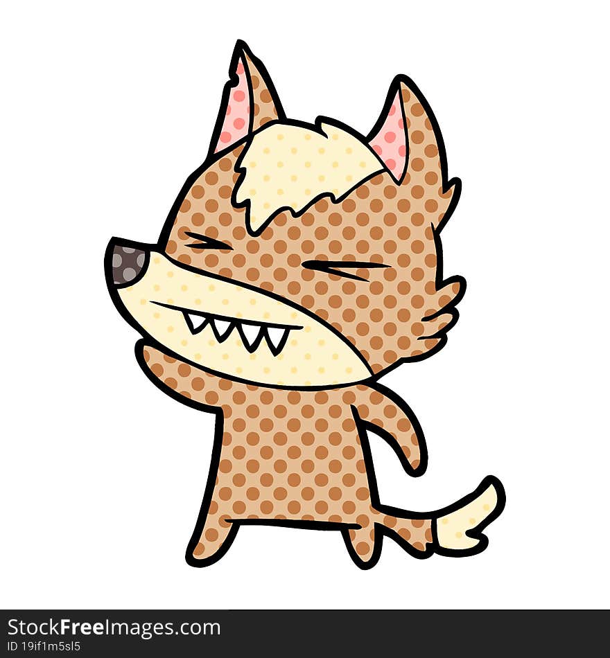 angry wolf cartoon. angry wolf cartoon