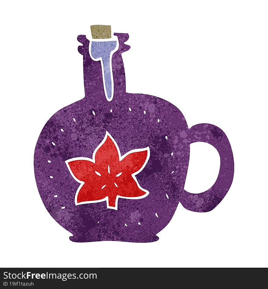 retro cartoon maple syrup