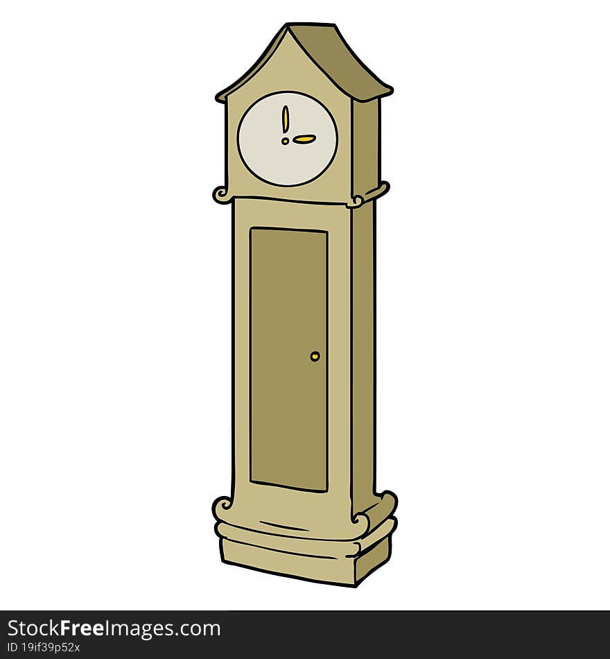 grandfather clock cartoon. grandfather clock cartoon