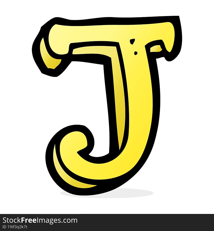 Cartoon Letter J