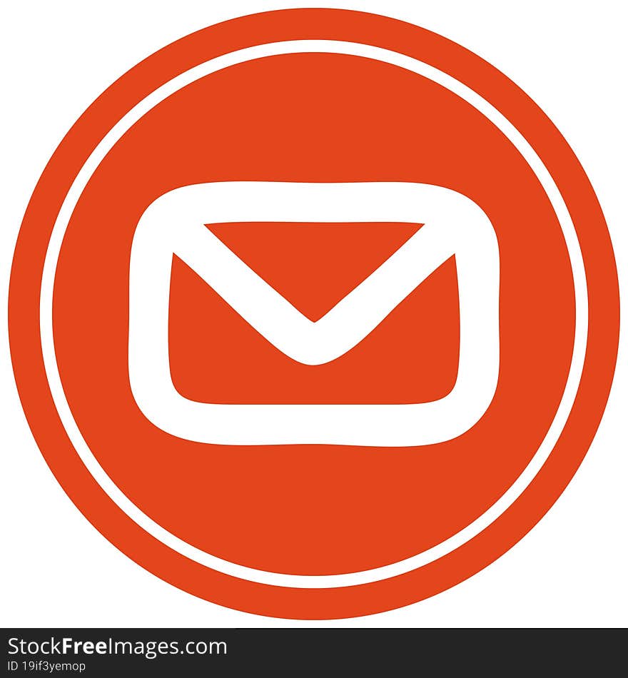 Envelope Letter Circular Icon