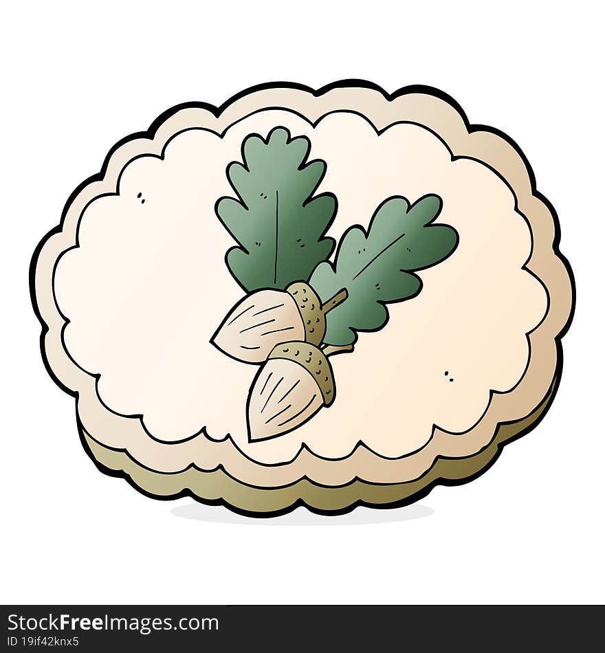 Cartoon Acorn Symbol