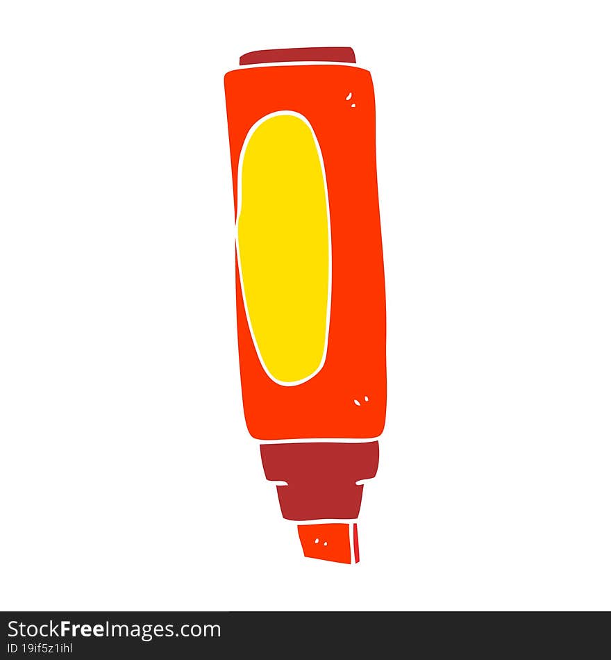 flat color illustration of marker pen. flat color illustration of marker pen