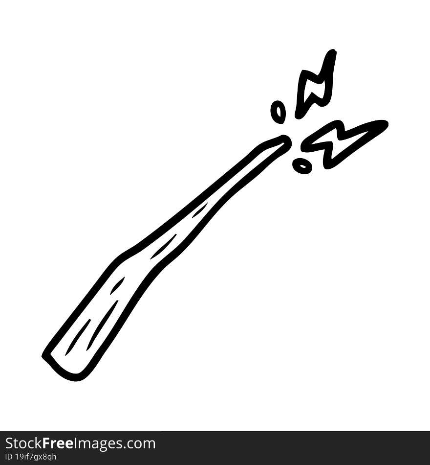 cartoon magic wand. cartoon magic wand