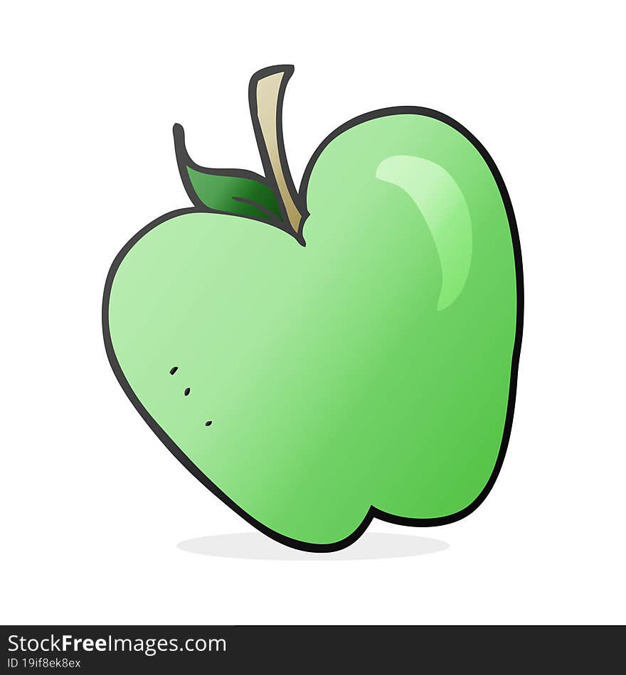 freehand drawn cartoon apple