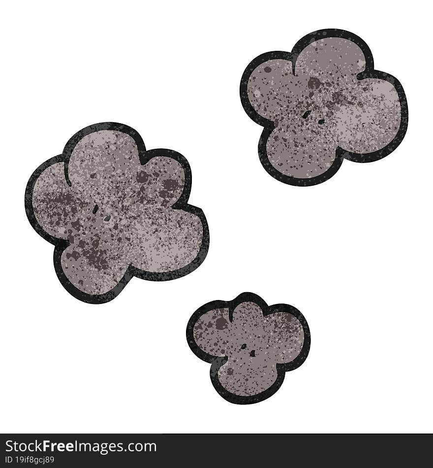 textured cartoon smoke cloud symbol