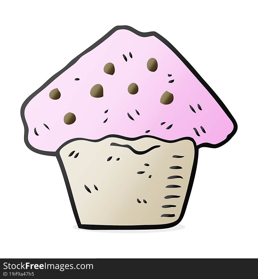 cartoon strawberry muffin