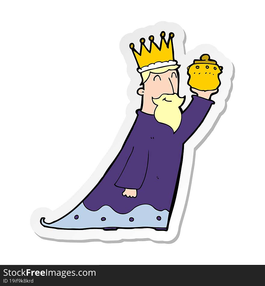 Sticker Of A One Of The Three Wise Men